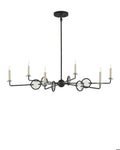 Black Glass chandelier - Maia Verge for dining room view 1