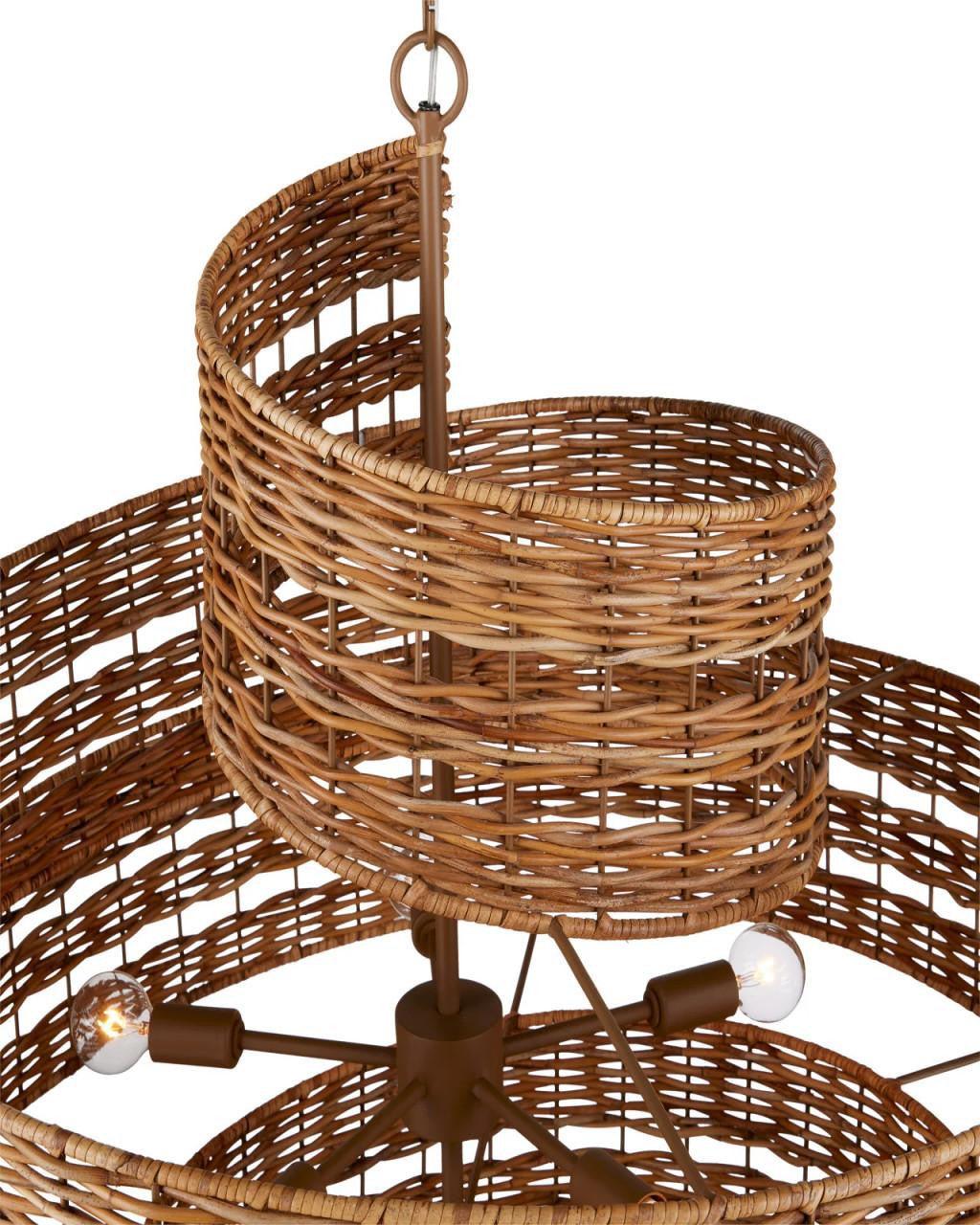 White Iron Round chandelier - Celeste Nest for dining room view 7