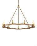 Gold Rattan chandelier - Ottilie Dawn for dining room view 1