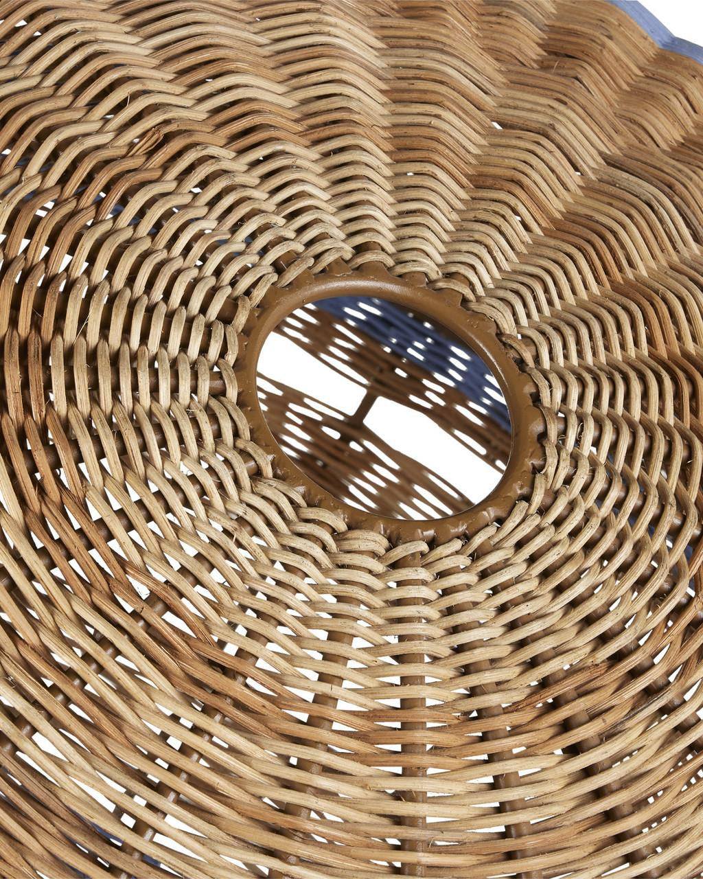 Natural Rattan Round chandelier - Jessa Verge for dining room view 4
