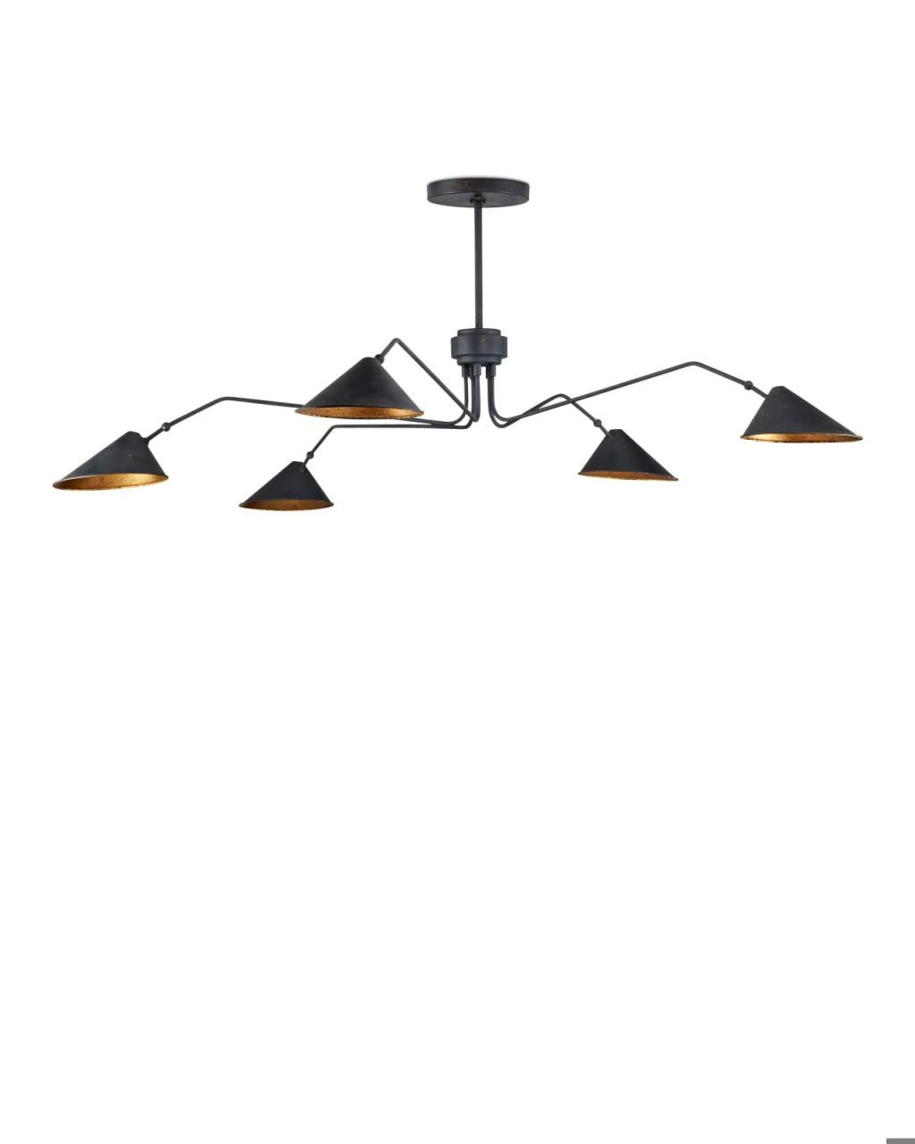 Black Iron chandelier - Ottilie Verge for dining room view 4