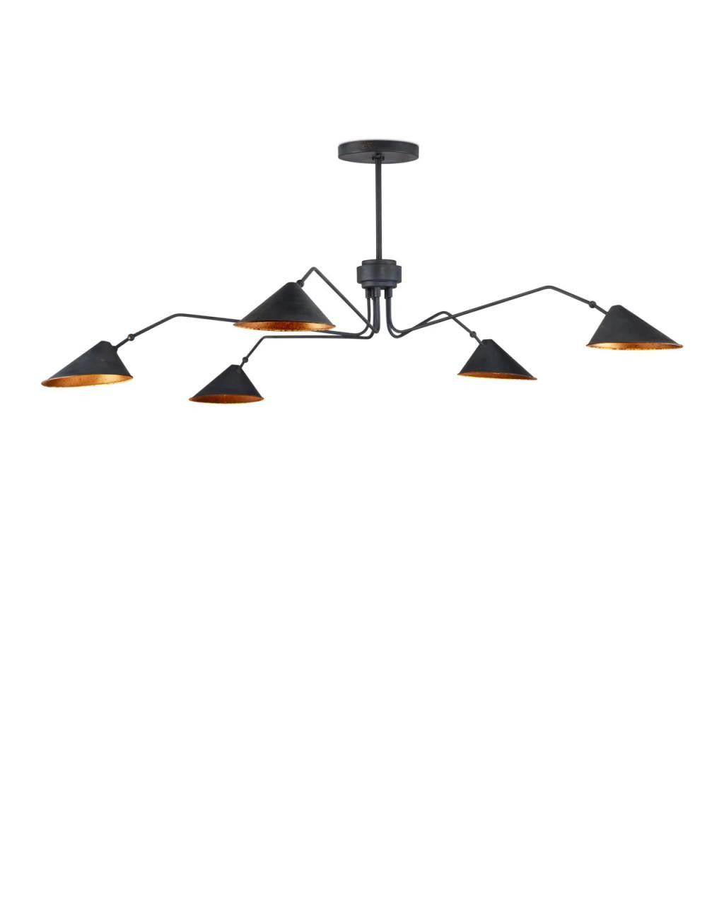 Black Iron chandelier - Ottilie Verge for dining room view 1
