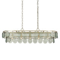 Clear Glass Round chandelier - Onda Verge for dining room view 1