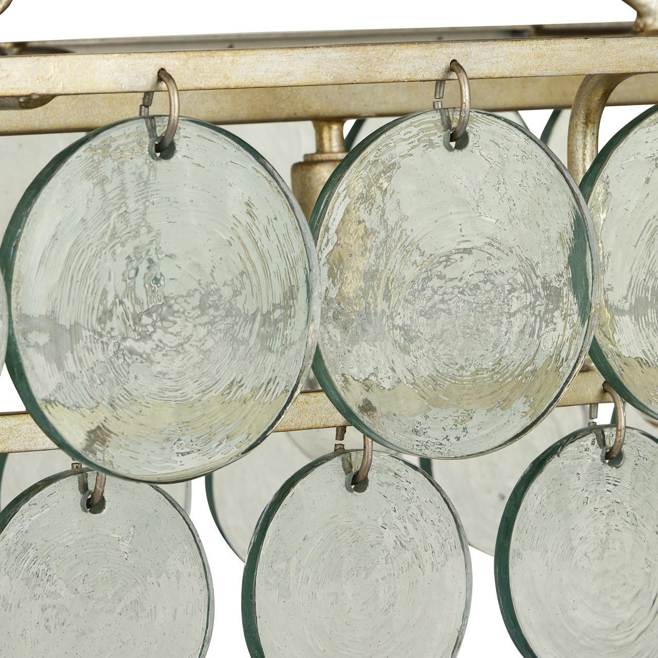Clear Glass Round chandelier - Onda Verge for dining room view 4