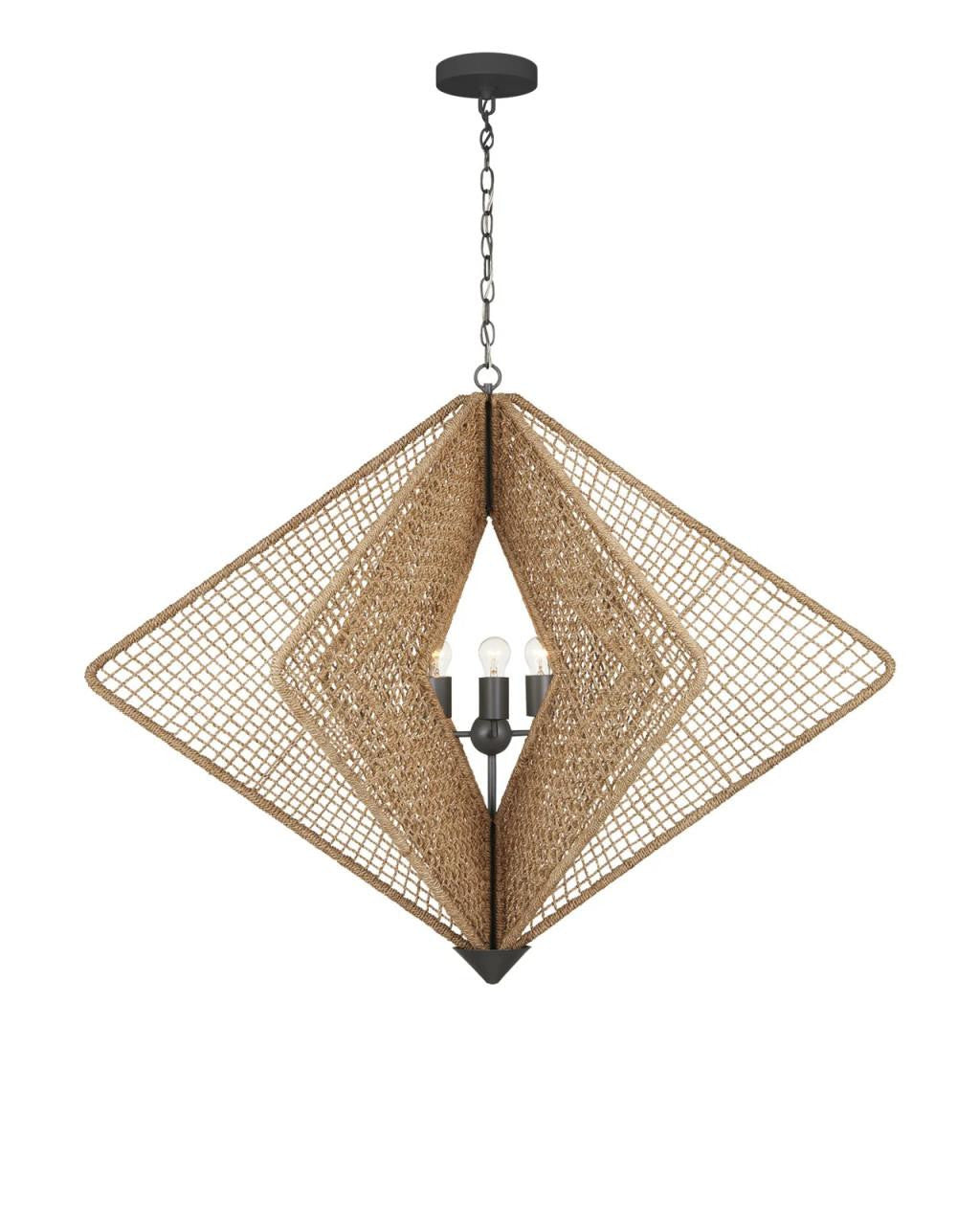 Natural Iron chandelier - Rosa Peak for dining room view 4
