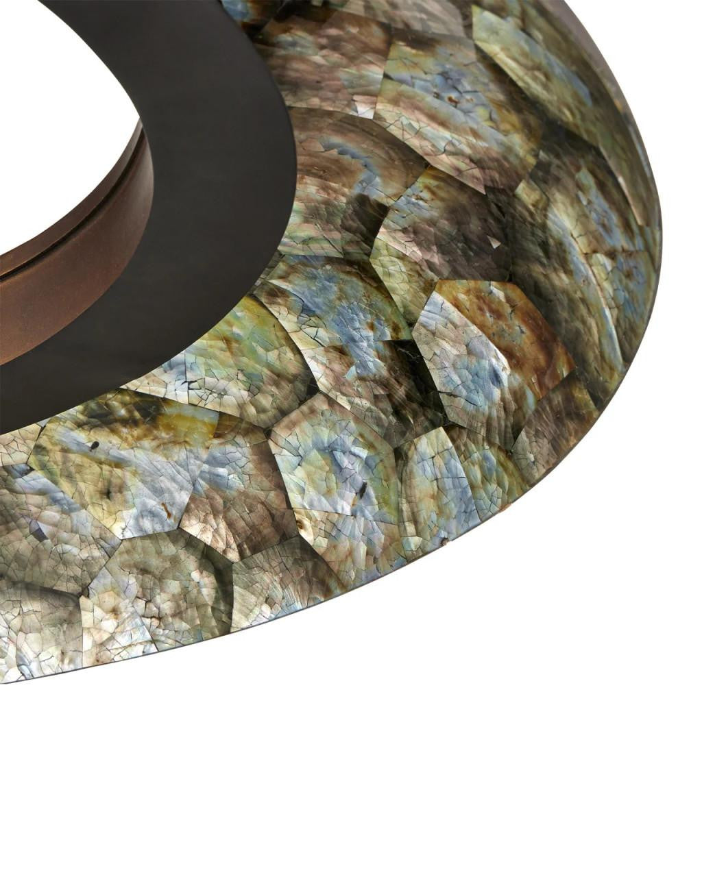 Sandstone Wood chandelier - Iris Nest for dining room view 6