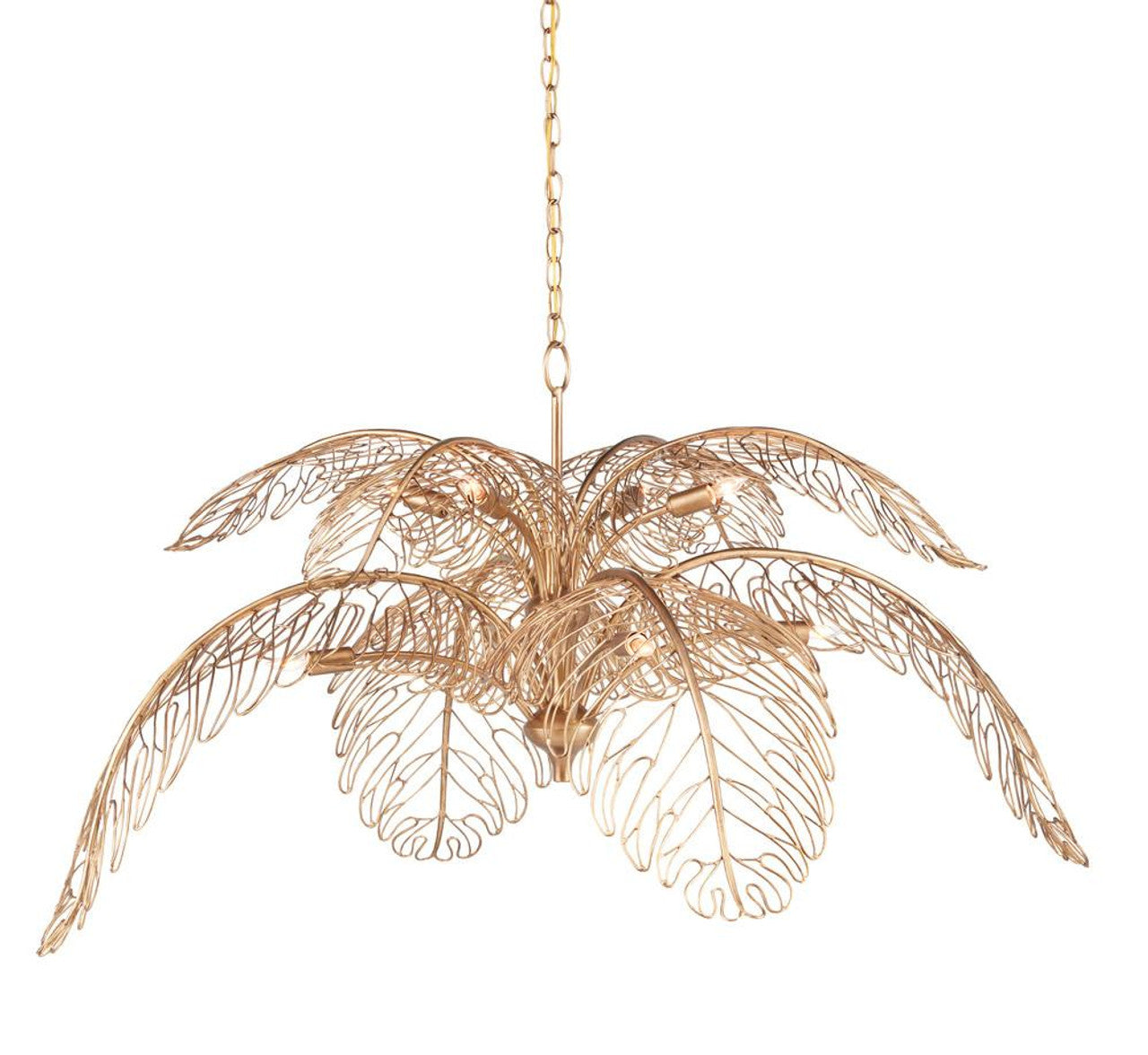 Brass Iron chandelier - Livia Meadow for dining room view 1