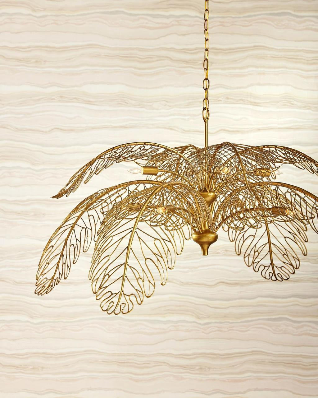 Brass Iron chandelier - Livia Meadow for dining room view 7