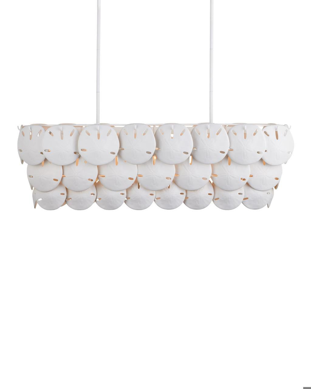 White Iron Round chandelier - Kora Point for dining room view 4