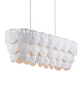 White Iron Round chandelier - Kora Point for dining room view 1