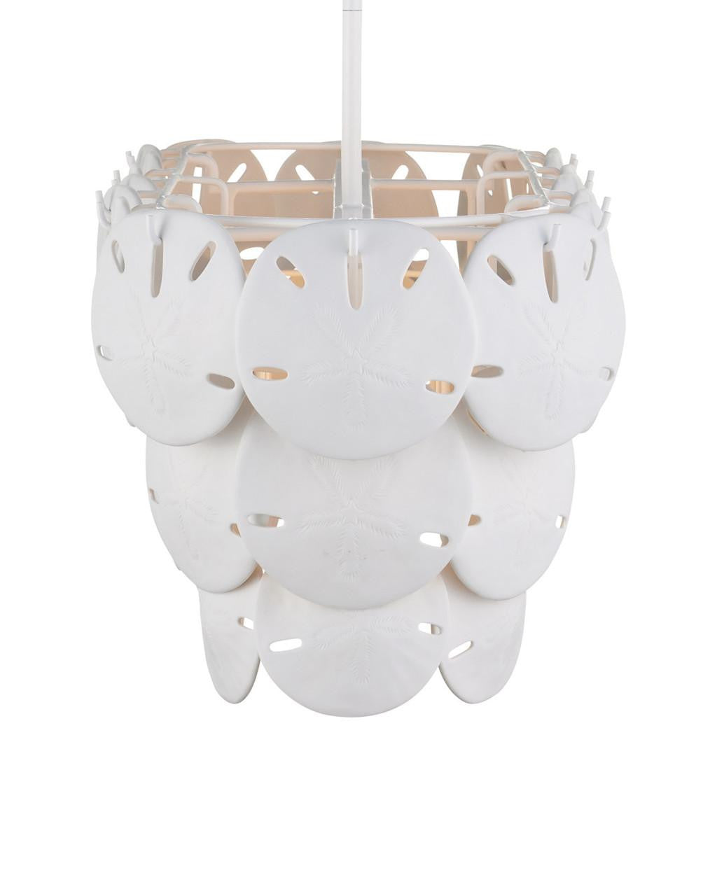 White Iron Round chandelier - Kora Point for dining room view 5
