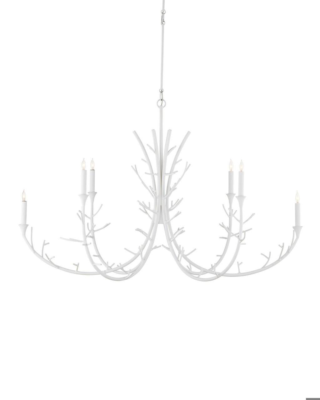 White Iron chandelier - Nerea Point for dining room view 3