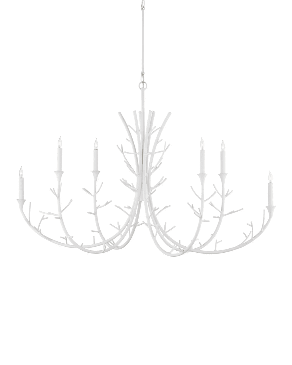 White Iron chandelier - Nerea Point for dining room view 1