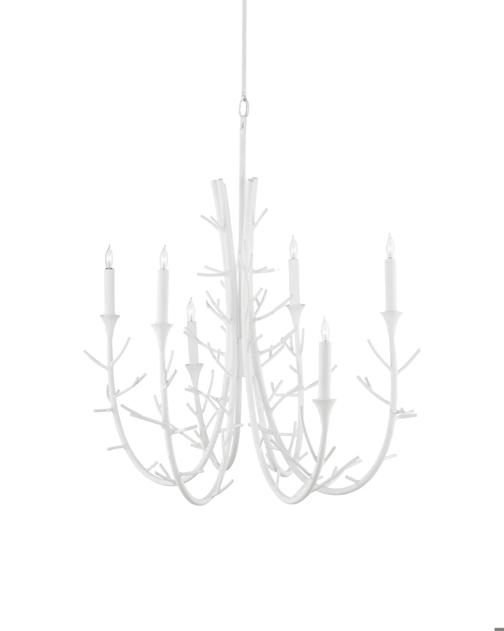 White Iron chandelier - Nerea Point for dining room view 4