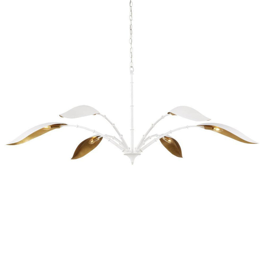 White Iron chandelier - Celeste Trace for dining room view 1