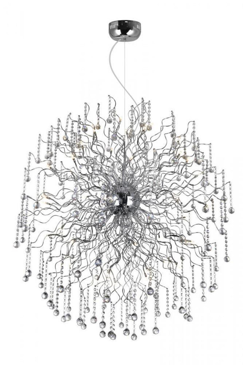 Clear Crystal chandelier - Ember Peak for dining room view 3