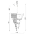 Clear Crystal Tiered chandelier - Gilda Peak for dining room view 1