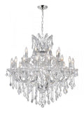 Clear Crystal chandelier - Finch Peak for dining room view 1