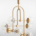 Saratoga Large Pendant, 4-Lights, Polished Nickel, Natural Anna Shade, 31.9"W (104072-SKT-24-LK-SF2812 5DL2MC)