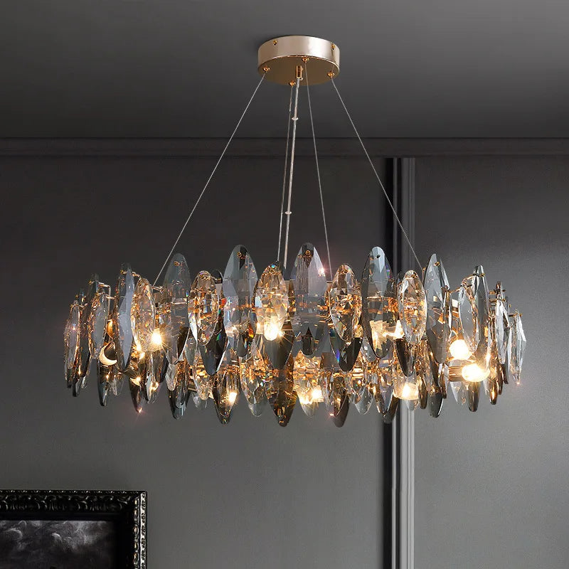 Gold Crystal chandelier - Pavia House for dining room view 3
