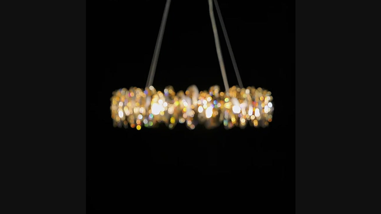 Gold Crystal chandelier - Pavia House for dining room view 2