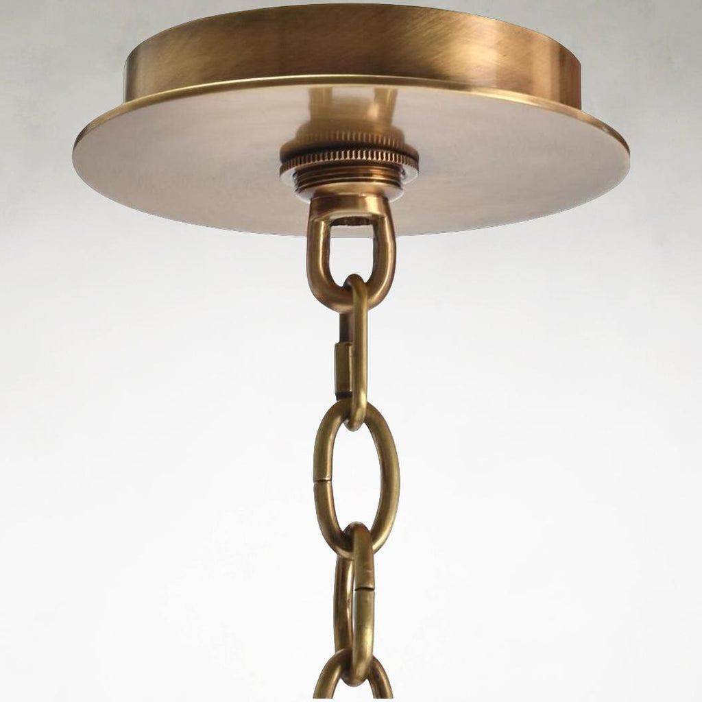 Brass Acrylic chandelier - Ottilie Stone for dining room view 4