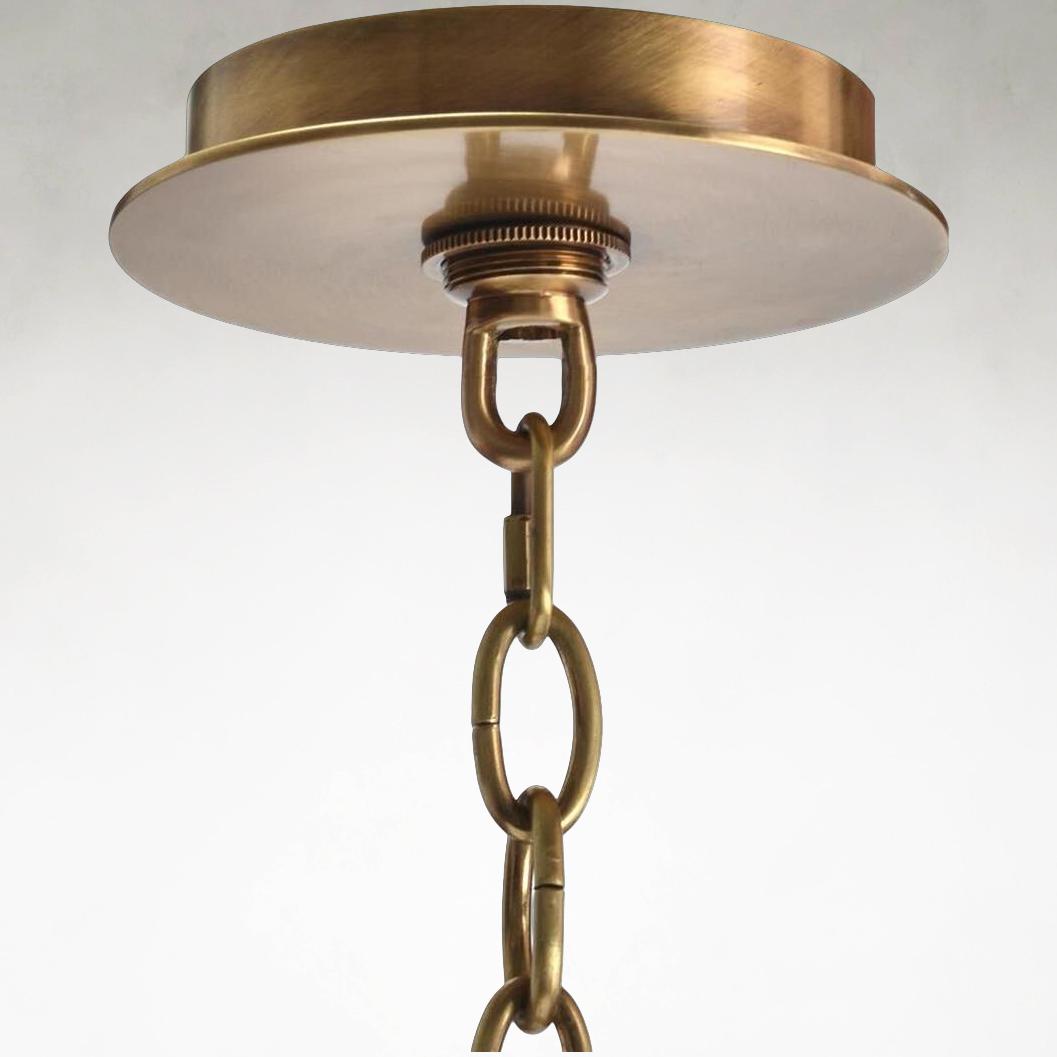 Brass Acrylic chandelier - Ottilie Stone for dining room view 4