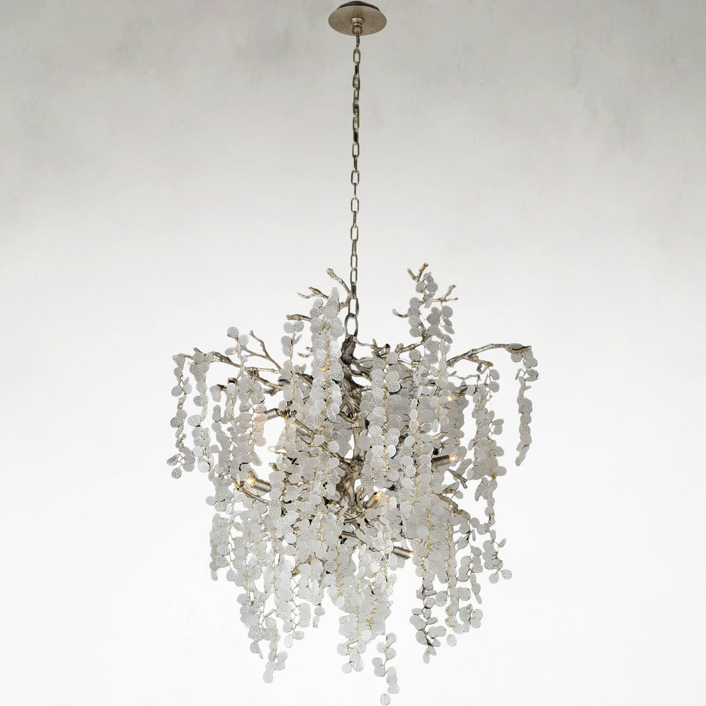 Brass Crystal chandelier - Verona Stone for dining room view 1