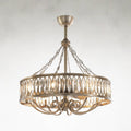 Silver Crystal Linear chandelier - Solene Ray for dining room view 1