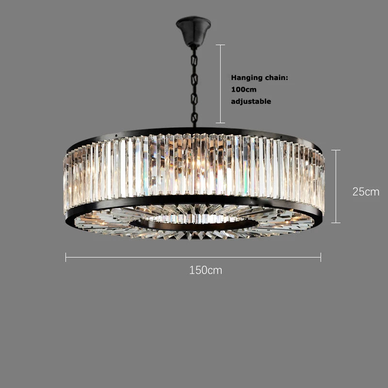 Clear Crystal chandelier - Evren Bay for dining room view 8