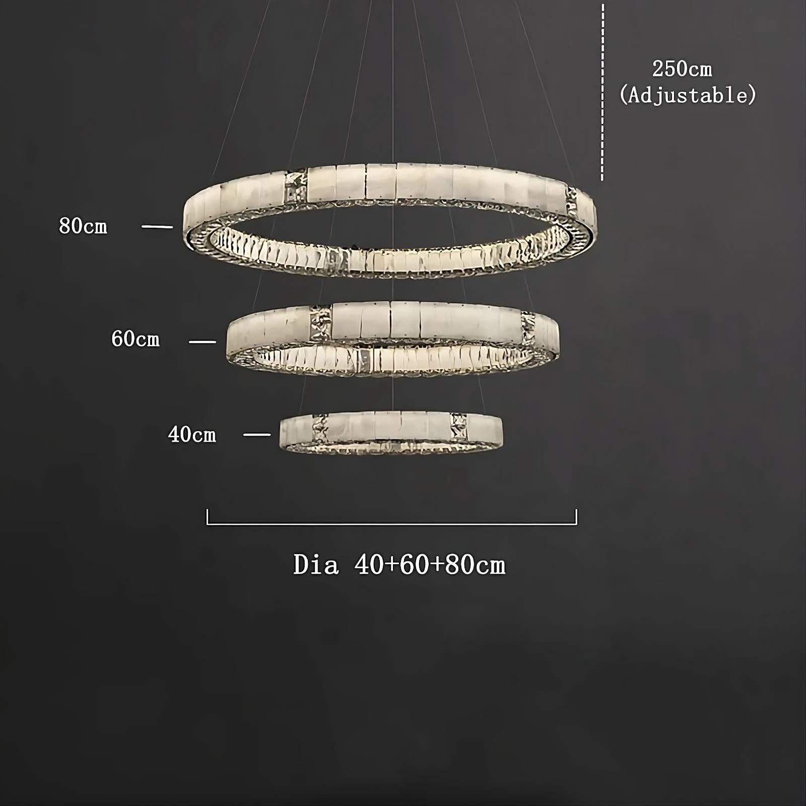 Natural Crystal Round chandelier - Hera House for dining room view 10