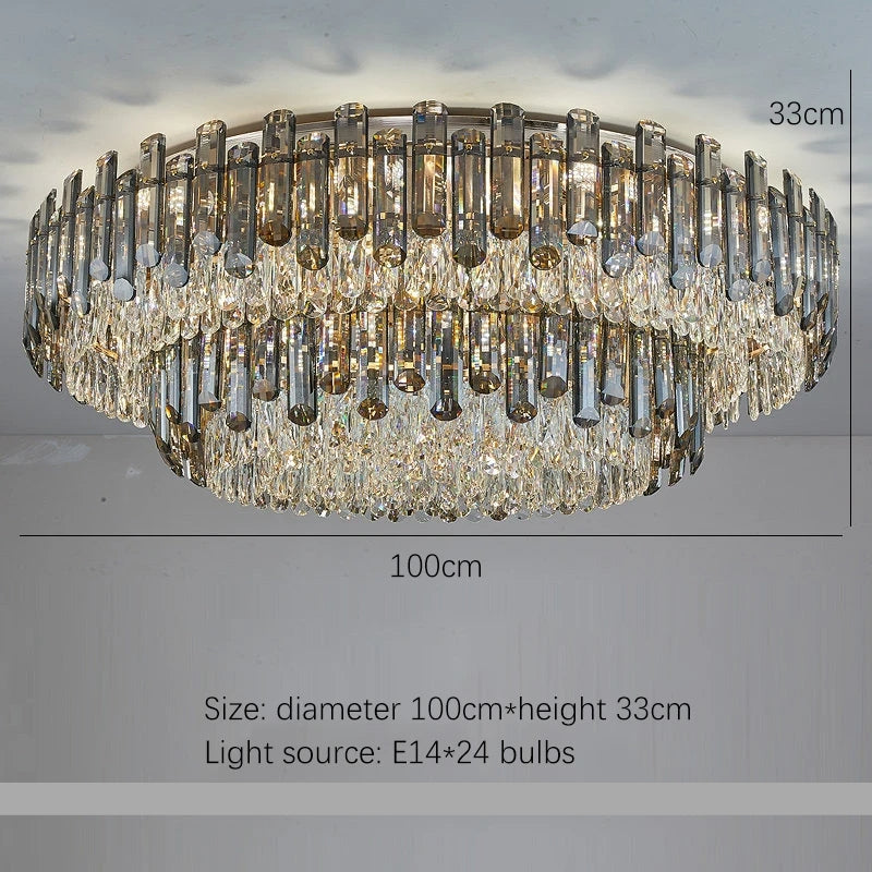 Clear Crystal Tiered chandelier - Aria Bay for dining room view 7