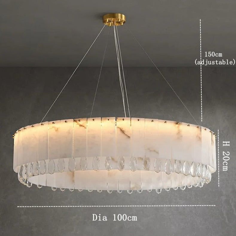 Natural Crystal chandelier - Avon Bay for dining room view 8