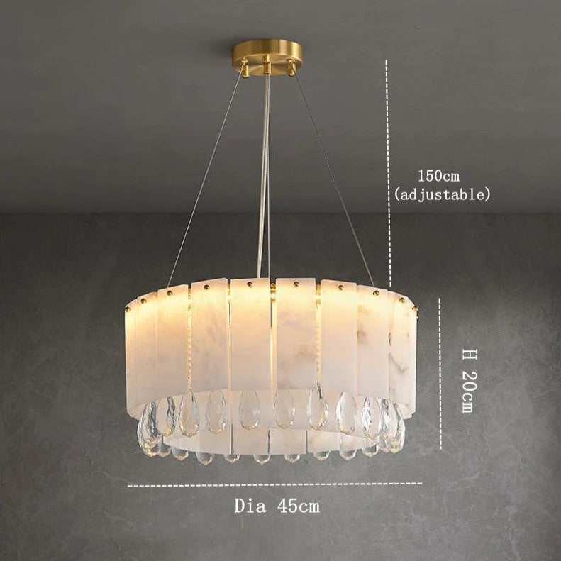 Natural Crystal chandelier - Avon Bay for dining room view 5