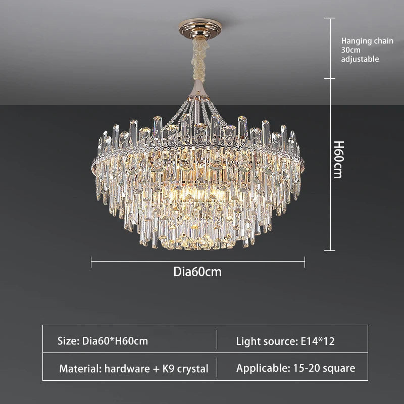 Clear Crystal chandelier - Maia Bay for dining room view 7