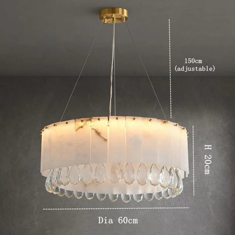 Natural Crystal chandelier - Avon Bay for dining room view 6