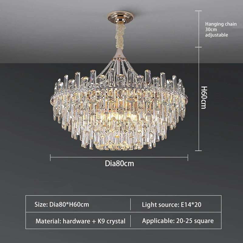Clear Crystal chandelier - Maia Bay for dining room view 8