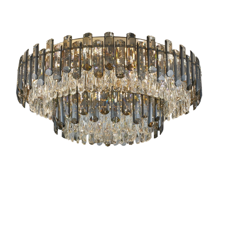 Clear Crystal Tiered chandelier - Aria Bay for dining room view 8