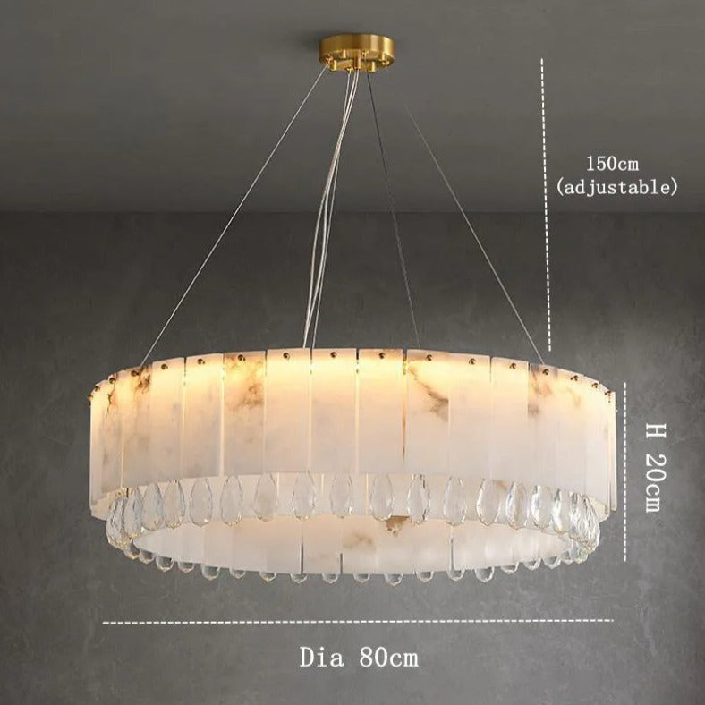 Natural Crystal chandelier - Avon Bay for dining room view 7