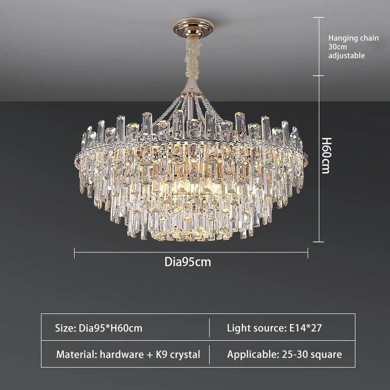 Clear Crystal chandelier - Maia Bay for dining room view 9