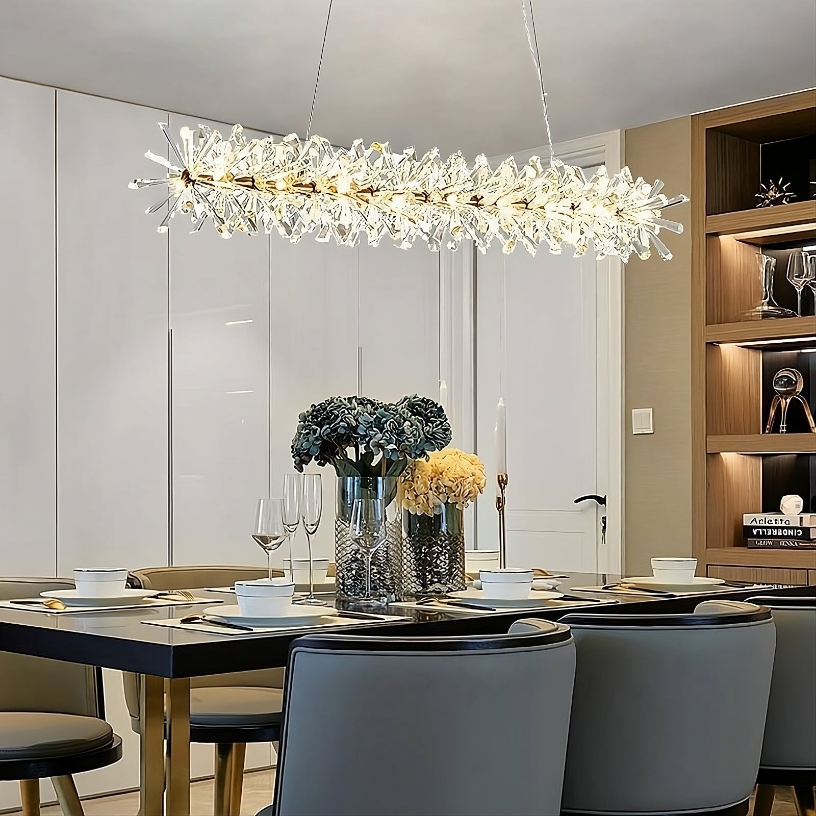 Crystal chandelier - Della Lane for dining room view 3
