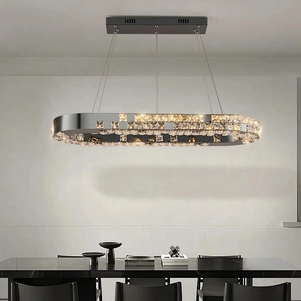Black Crystal chandelier - Keira Lane for dining room view 1