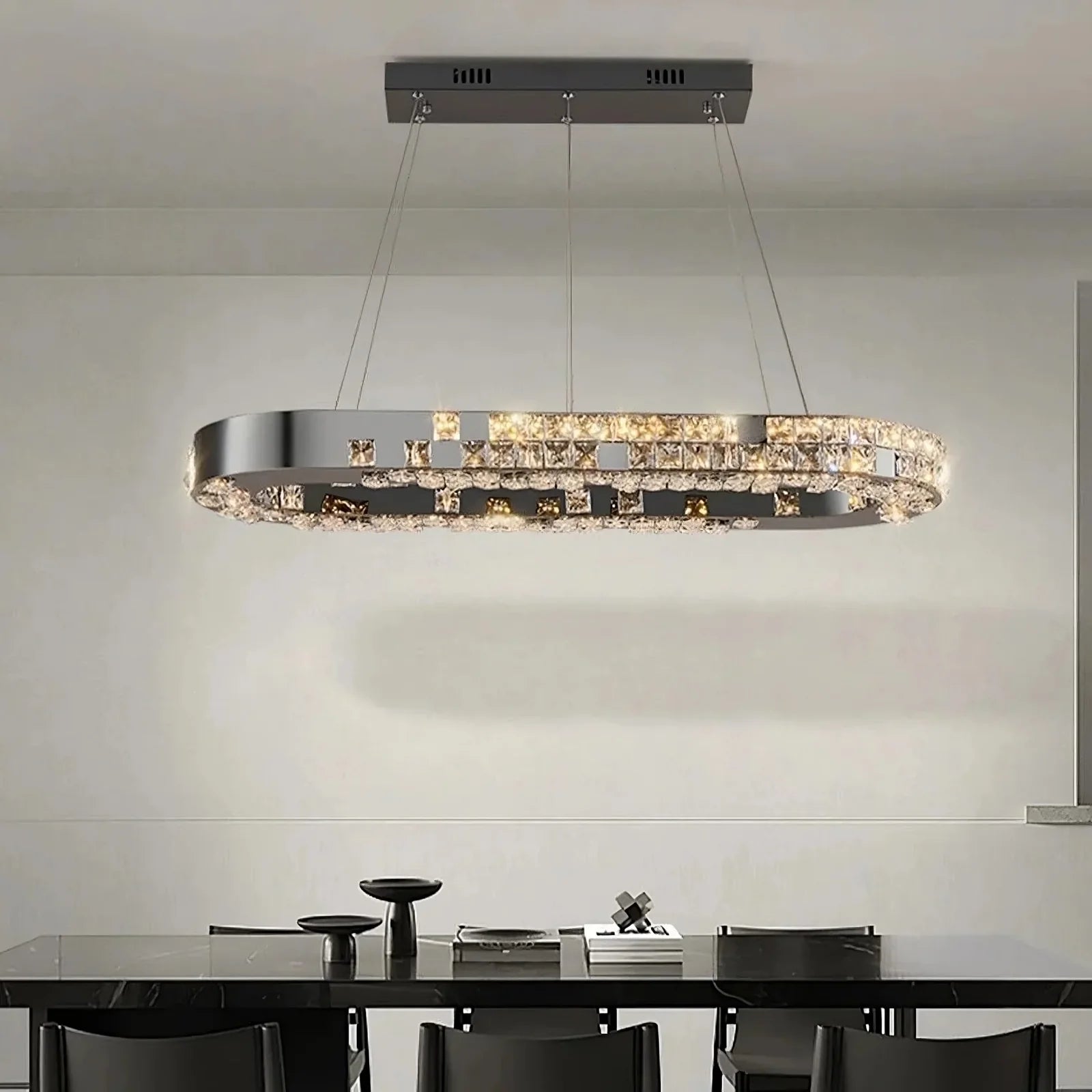Black Crystal chandelier - Keira Lane for dining room view 1