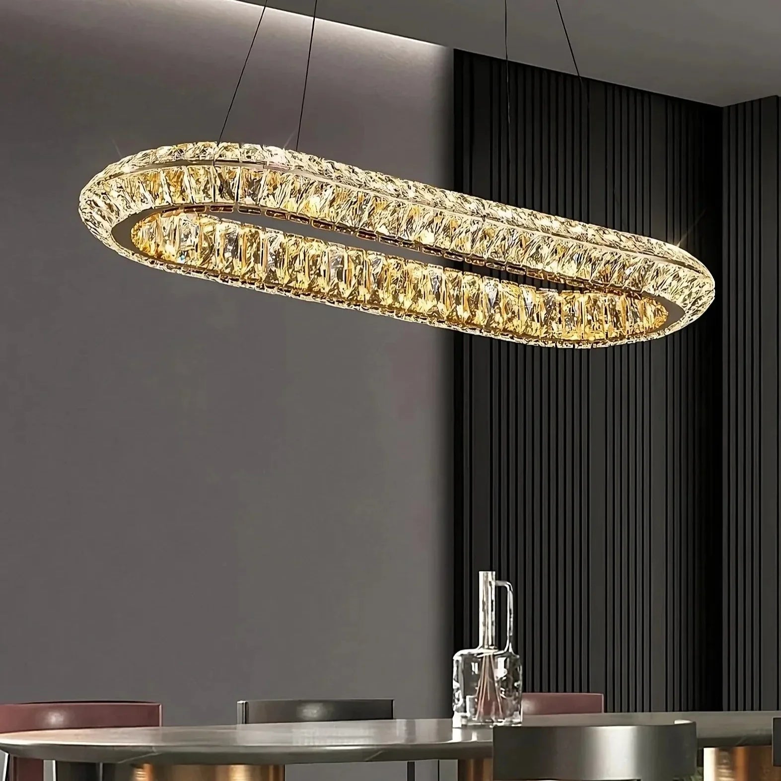Clear Crystal chandelier - Kaia Lane for dining room view 2