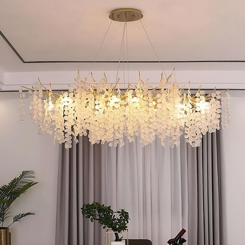 Crystal chandelier - Yule Court for dining room view 2