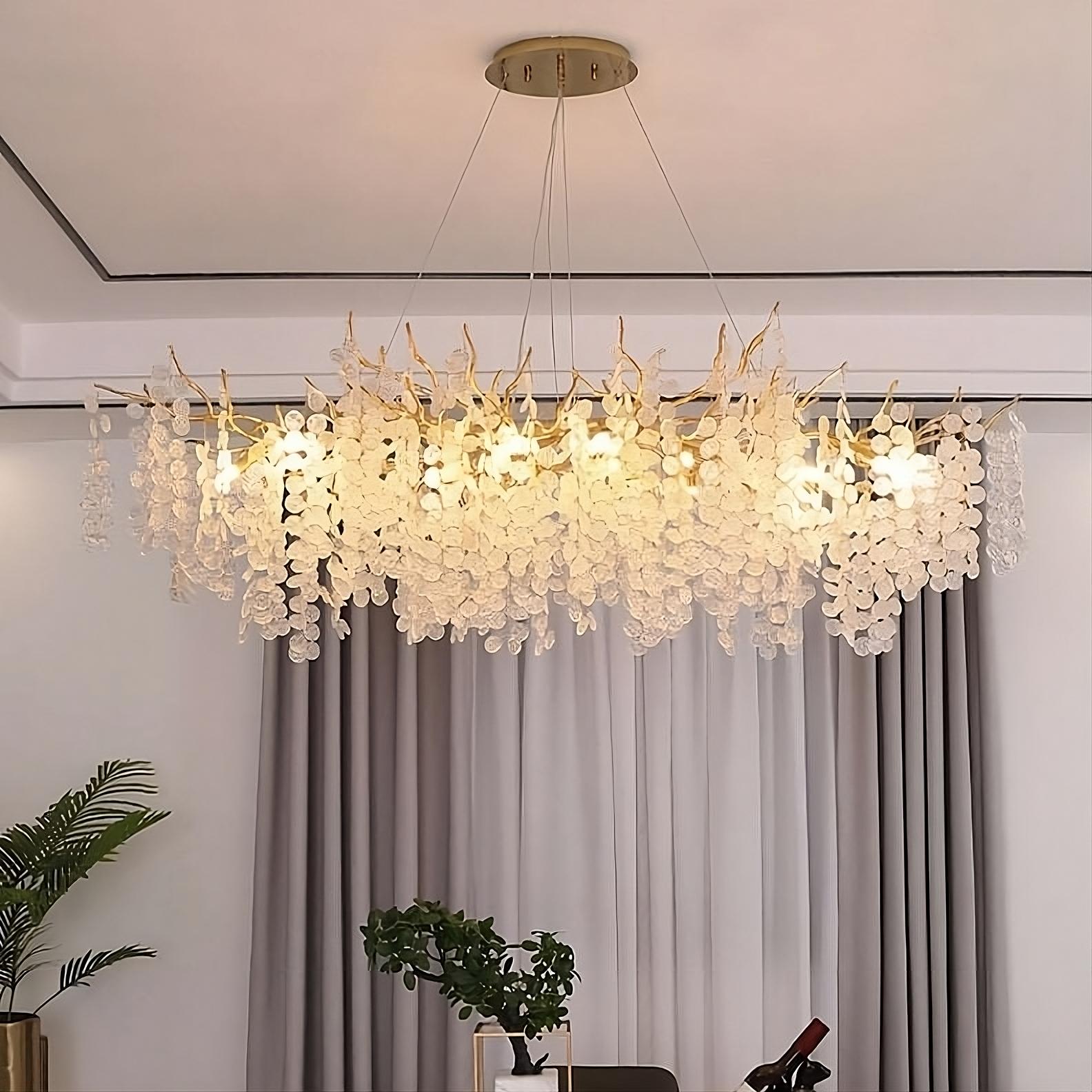 Crystal chandelier - Yule Court for dining room view 2