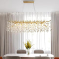 Clear Steel chandelier - Vesper Lane for dining room view 1