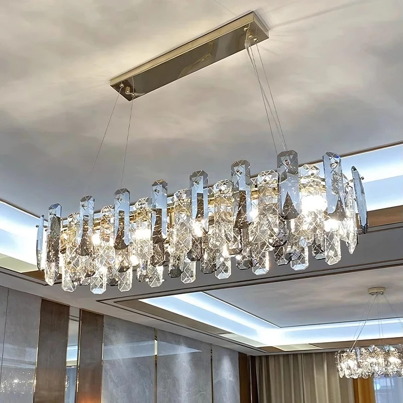 Crystal Round chandelier - Eden House for dining room view 4