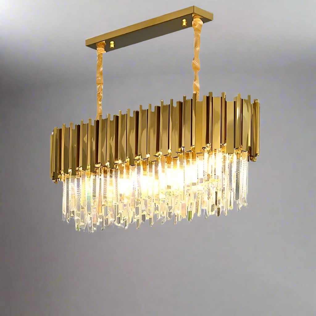 Clear Crystal chandelier - Nova Lane for dining room view 1
