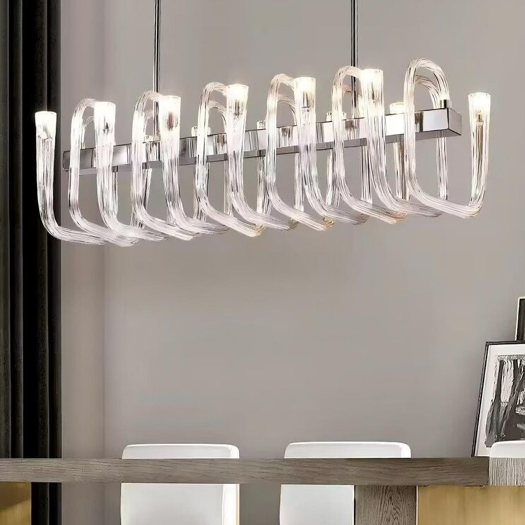 Glass chandelier - Jessa Court for dining room view 1